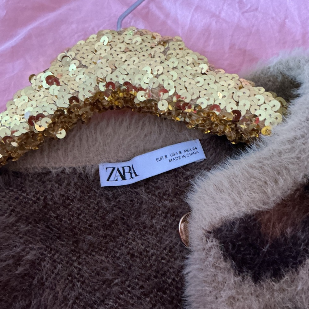 Leopard ZARA  Print Button-Up Cardigan S - Picture 7 of 8